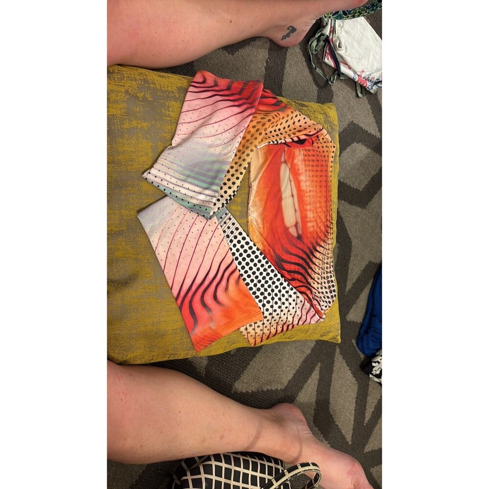 Jaded London Graphic Print Mesh Top